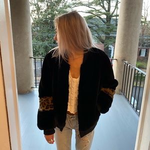 Apparis faux fur bomber jacket